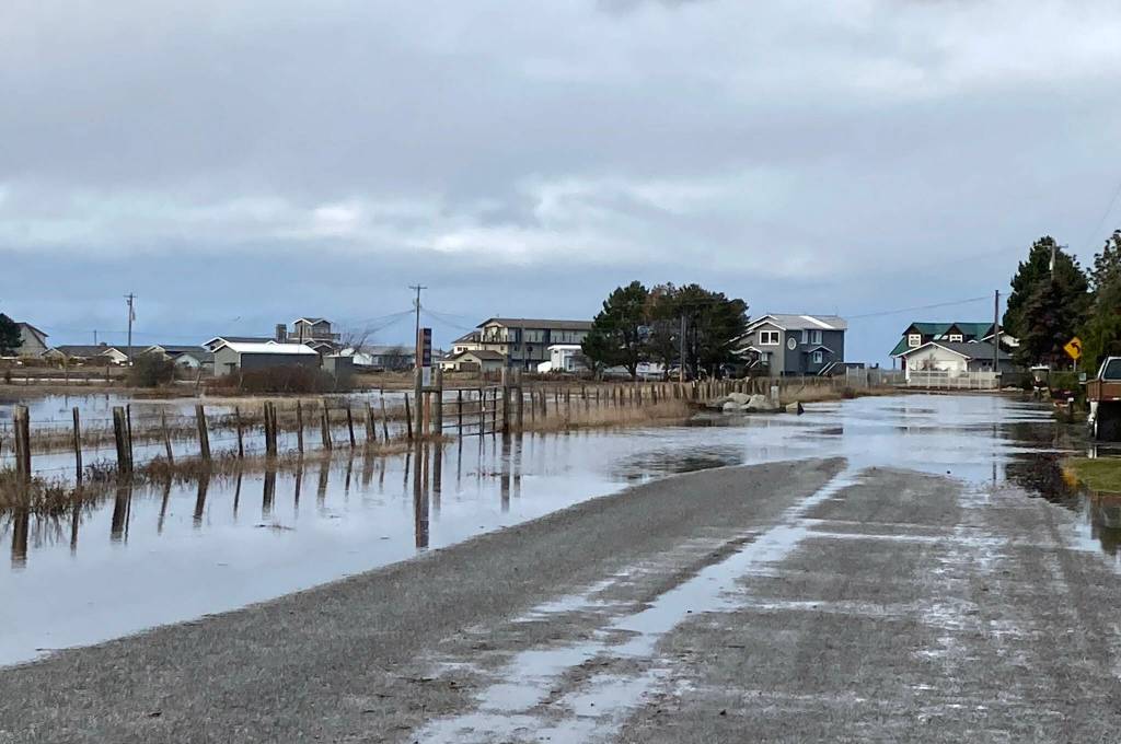 Photo courtesy Lee Bowen/ Residents saw high waters on Dec. 14 on 3 Crabs Road that spanned about seven-tenths-of-a-mile.