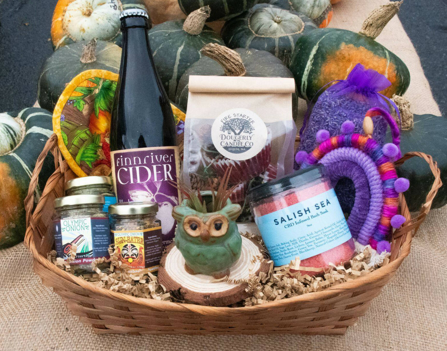Photo courtesy Sequim Farmers & Artisans Market/ New this year, market-goers can build their own gift baskets and for those in a rush, theyll also have pre-made baskets that are filled with a variety of goods from vendors.
