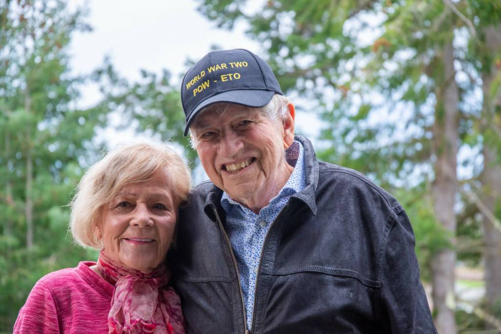 Sequim Gazette photo by Emily Matthiessen/ Daniel Gellert of Sequim, with his wife Nattalia Sharinger Gellert, has been invited to Germany for the 80th anniversary of the end of WWII next year.