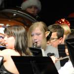 Sequim Gazette photo by Matthew Nash/ Students at the Sequim All Bands Concert on Dec. 19 wore festive outfits, hats and ears, including sixth grader Chloe Piceno.