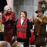 Sequim Gazette photo by Matthew Nash
Emma Em Hutchins, center, a founding member of the Sequim-Dungeness Hospital Guild, congratulates the all-volunteer organization for their decades of work supporting community health agencies. She stands with Sandra Berryhill-Huish, left, and Randi Cooper, on right. Hutchins said what the Guild does is just remarkable.