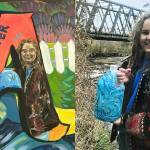 Photos courtesy Chelsea Reichner/ A mural in Sequim High School honors 2020 graduate Alissa Lofstrom who started the mural in 2019 but had to stop due to Covid-19 shutdowns. She died in 2021 in a fall but past and current students finished her mural for the Interact Club.