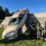 Photo courtesy Beau Sylte, CCFD3
Firefighters with Clallam County Fire District 3 train for a vehicle extrication at an undisclosed time in 2024. Staff said there are a number of pieces of equipment and techniques they use to stabilize, open up, and manipulate smashed cars in order to rescue the occupants.