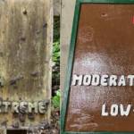 Photo courtesy CCFD3/ Clallam County Fire District 3 refurbished Diamond Point Sunshine Acres Property Owners Associations (SAPOA) fire danger sign in recent months as part of its Community Risk Reduction program.