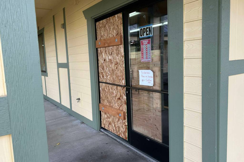 Sequim Gazette photo by Matthew Nash/ Cardquest Gaming, 271 S. Seventh Ave., Suite 26, continues to operate seven days a week after a burglar broke through its front door and stole $30,000 in merchandise. Co-owner Douglas Offenheiser said community awareness has brought in an influx of customers that we didnt know were here, so even though it was a bad thing, its still a positive thing.