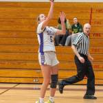 Sequim Gazette photo by Emily Matthiessen/ Freshman Kaiya Robinson goes up for a layup against Bremerton on Jan. 14.