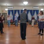 Sequim Gazette photo by Emily Matthiessen/ Sequim Ballroom students take a breather after an energetic Swing practice.
