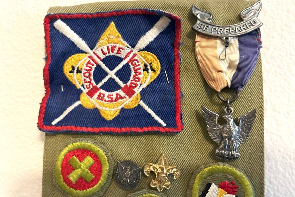 Sequim Gazette photo by Matthew Nash/ Lifeguarding was one of Rick Godfreys favorite memories as a Boy Scout. He earned his BSA Lifeguarding certification and his house had a pool where many local scouts learned to swim.