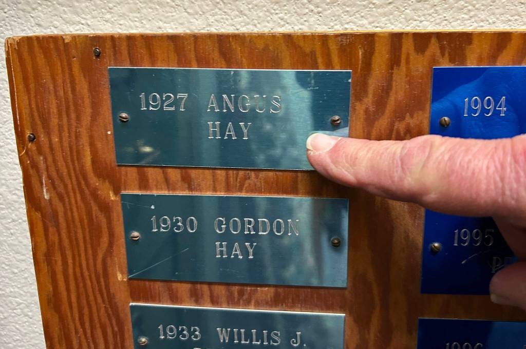 Sequim Gazette photo by Matthew Nash/ The first Eagle Scouts in Troop 90 (then 490) were Angus Hay in 1927 and his brother Gordon in 1930.