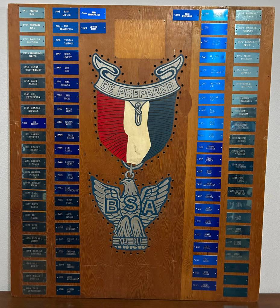 Sequim Gazette photo by Matthew Nash/ More than 90 scouts have earned Eagle Scout in Troop 90 (formerly 490 and 1490) in its 100 years of existence.