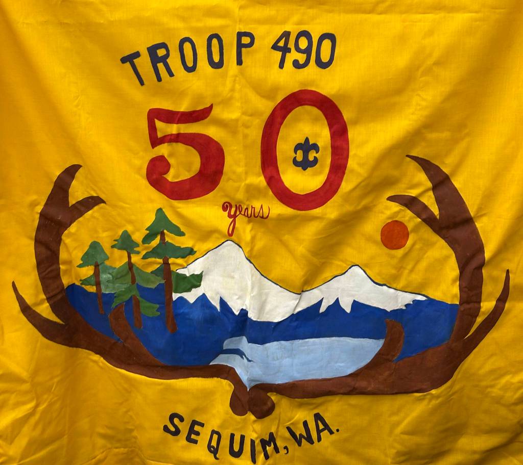Sequim Gazette photo by Matthew Nash/ Historical items will be on display celebrating Scout Troop 90 (formerly 490 and 1490) at its anniversary dinner on Feb. 8 at the Sequim Masonic Lodge.