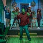 Sequim Gazette photo by Emily Matthiessen
Richard Stephens, during a non-dress rehearsal, belts out Tina Turners Simply the Best as the Fairy Godmother in OTAs upcoming Panto Cinderella and the Enabling Habit, a role he is very excited to play.