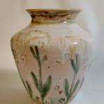 First Friday Art Walk takes place at various locations throughout Sequim. Shown here is a vase made by ceramic artist Janet Piccola, whose work will be featured at Blue Whole Gallery, 129 W. Washington St.