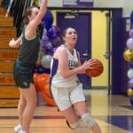 Sequim Gazette photo by Emily Matthiessen/ Libby Turella drives for a layup against North Kitsap on Feb. 7. It was the Wolves last home game of the season.