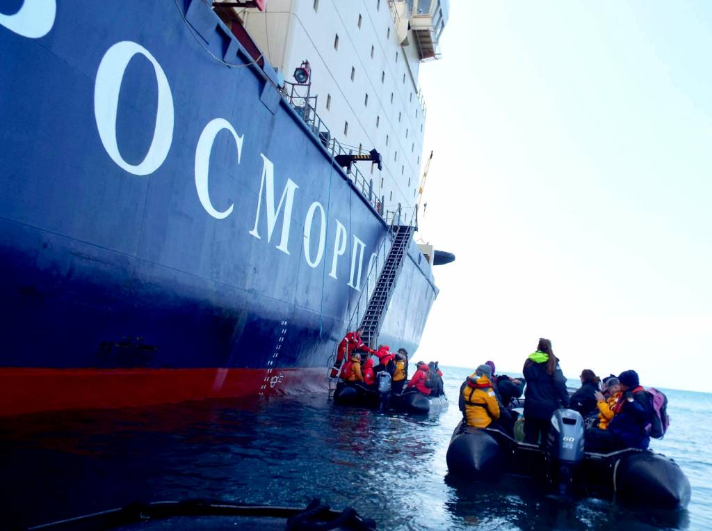 Photos by Leslie Saxon West
The ship used Zodiacs to transport the Wests and other passengers from the ship to remote areas where they could do some hiking.