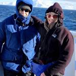 Travelers Alan West and Leslie Saxon West bundled up for their 14-day adventure.