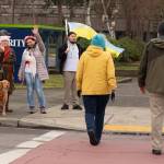 Sequim Gazette photo by Emily Matthiessen/ About 40 people attended the pro-Ukraine gathering on Sunday.