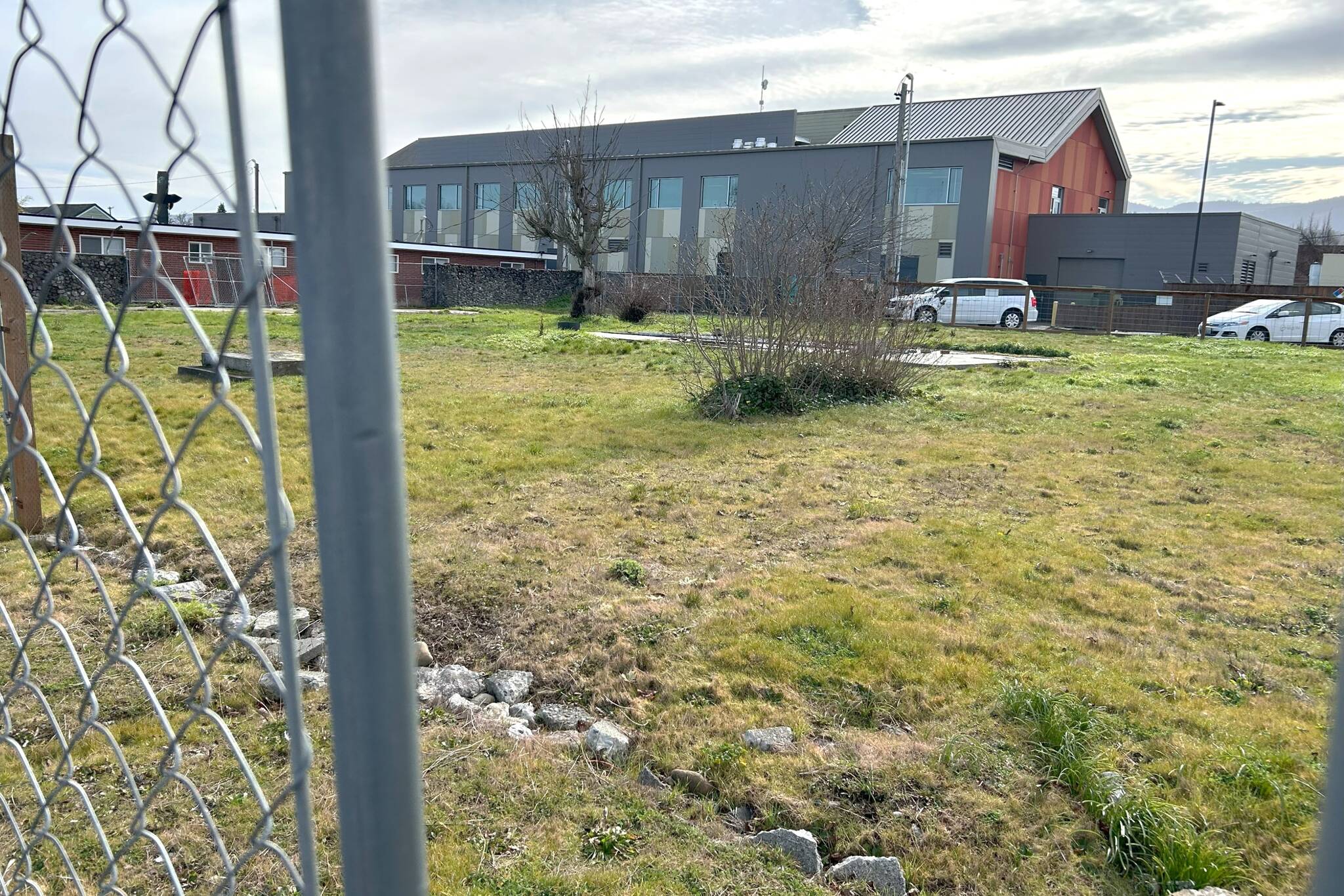 Sequim Gazette photo by Matthew Nash
A new parking lot for City of Sequim staff is slated to be finished sometime this summer. City councilors agreed to a contract with Hoch Construction of Port Angeles to build the lot.