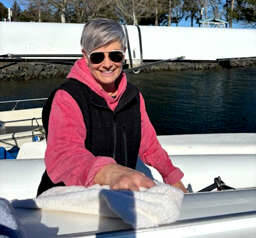 Photo courtesy of Sequim Bay Yacht Club| Carolyn DeSalvo is one of Sequim Bay Yacht Clubs rowing co-captains. SBYC rowing classes will begin in May.