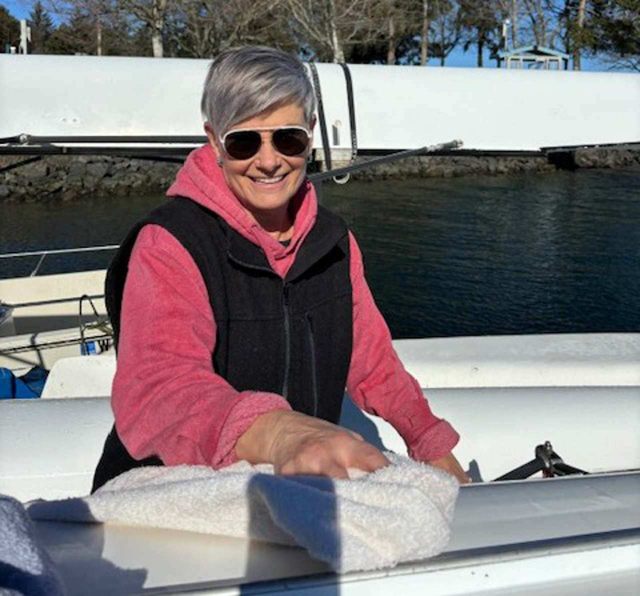 Photo courtesy of Sequim Bay Yacht Club
Carolyn DeSalvo is one of Sequim Bay Yacht Clubs rowing co-captains. SBYC rowing classes will begin in May.