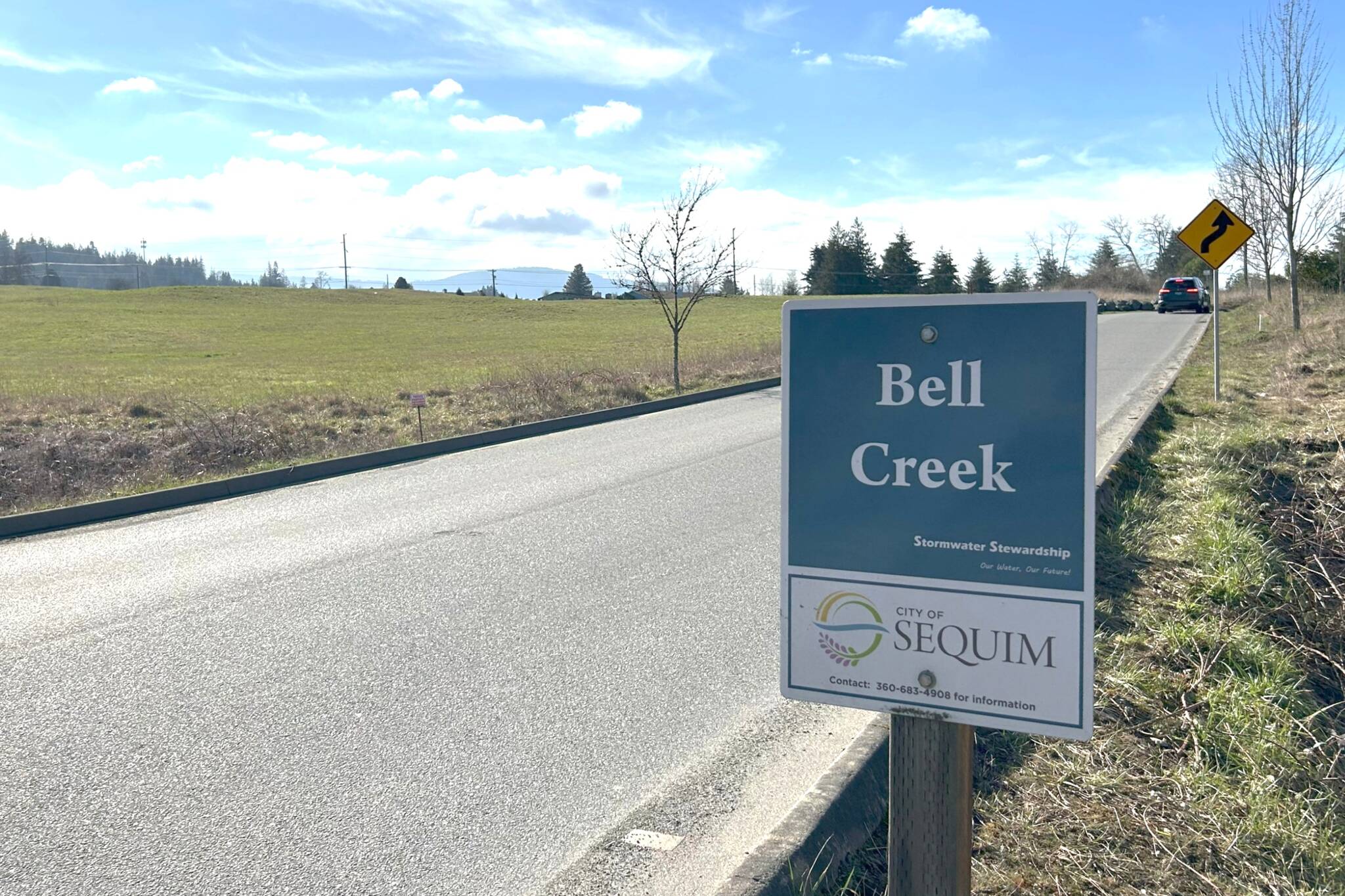 Sequim Gazette photo by Matthew Nash 
The 104-lot Bell Creek Major Subdivision (with its property pictured north of the roadway) and 24-lot Bella Vista Estates were recently approved by the City of Sequims Hearing Examiner Peregrin Sorter.