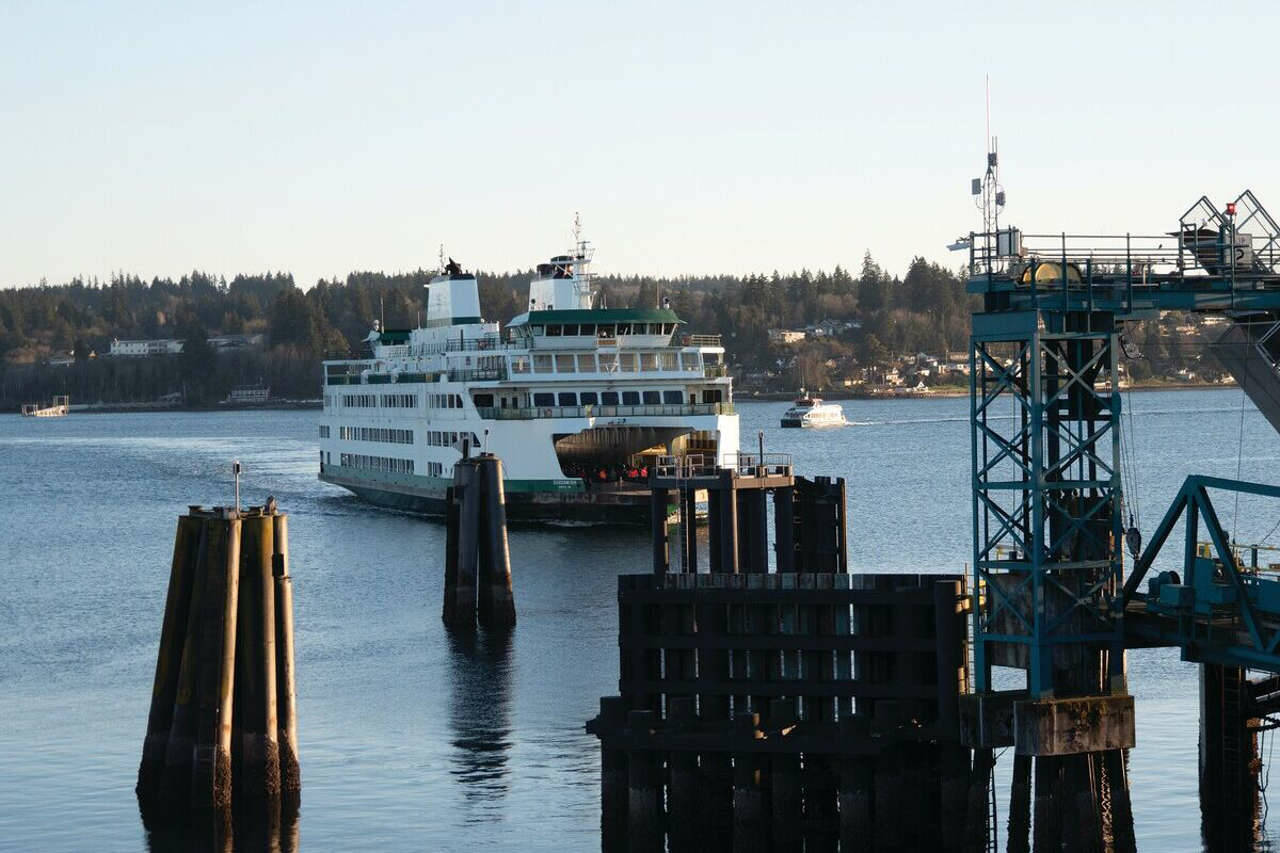 Photo by Juan Jocom| The Walla Walla is shown on its way to Bremerton port on Jan 18. Currently, only one vessel is servicing the Bremerton route, with departures every two and a half hours.