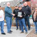Photo courtesy of the City of Sequim| Representatives from the Washington State Department of Ecology congratulate the City of Sequim Water Reclamation Facility staff for the citys Wastewater Treatment Plant Outstanding Performance Award for 2023. Pictured from left to right are: Department of Ecology representatives Wastewater Operator Outreach Shane Cooper; Facility Permit Manager Dainis Kleinbergs; City of Sequim WRF maintenance Josh Rees; Chief WRF Operator Timmy Wright; Utilities Manager John Christenson; WRF Operator and Process Analyst Alicia Davia; and Public Works Director Paul Bucich.