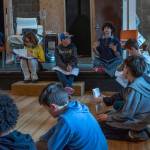 Sequim Gazette photo by Emily Matthiessen
Student directors at Olympic Theatre Arts coach young thespians during OTAs spring break theater skills program which culminated in two Saturday performances of Stones by playwright Colleen Neuman.