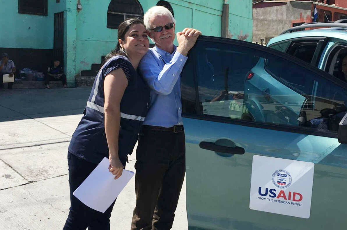 Photo courtesy of Miguel Reabold/ Former USAID worker Miguel Reabold, shown here with a colleague in Honduras in 2018.