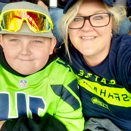 Photo courtesy of Cherie Tachell
Colton Dufour, shown here with his mom, Cherie Tachell, faces a tough road to recovery following a hit-and-run on the evening of March 31 that left him with serious injuries.