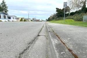 Sequim Gazette photo by Matthew Nash
Sequim Police officers continue to seek a suspect who allegedly hit a 13-year-old Sequim boy on March 31 on the 600 block of West Spruce Street behind Safeway.