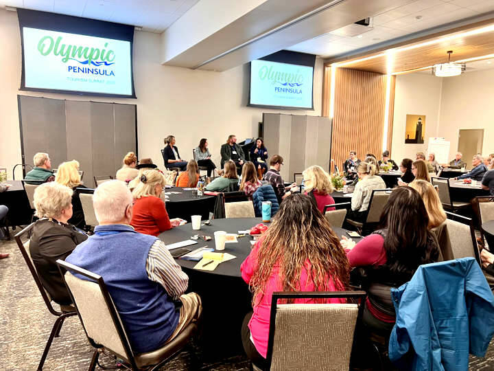 Photo by Christina Pivarnik/
The Olympic Peninsula Tourism Summit, held April 7-8 at 7 Cedars Hotel in Blyn, provided an opportunity for stakeholders to network, share ideas and discuss new opportunities.