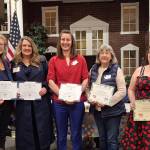 Members of the Michael Trebert DAR Chapter that served as Location Coordinators for each cemetery that received wreaths as part of the Wreaths Across America effort are, left to right Gardiner Cemetery LC: Trish Bekkevar (Gardiner Cemetery); Forks Cemetery LC: Lindsey Christianson (Forks Cemetery); Amira-Lee Salavati (Mount Angeles); Donna Bower (Blue Mountain) and Gwynn Oden (Ocean View). Not pictured are Diane Cox (Dungeness Cemetery) and Anita Reynolds (Sequim View Cemetery).