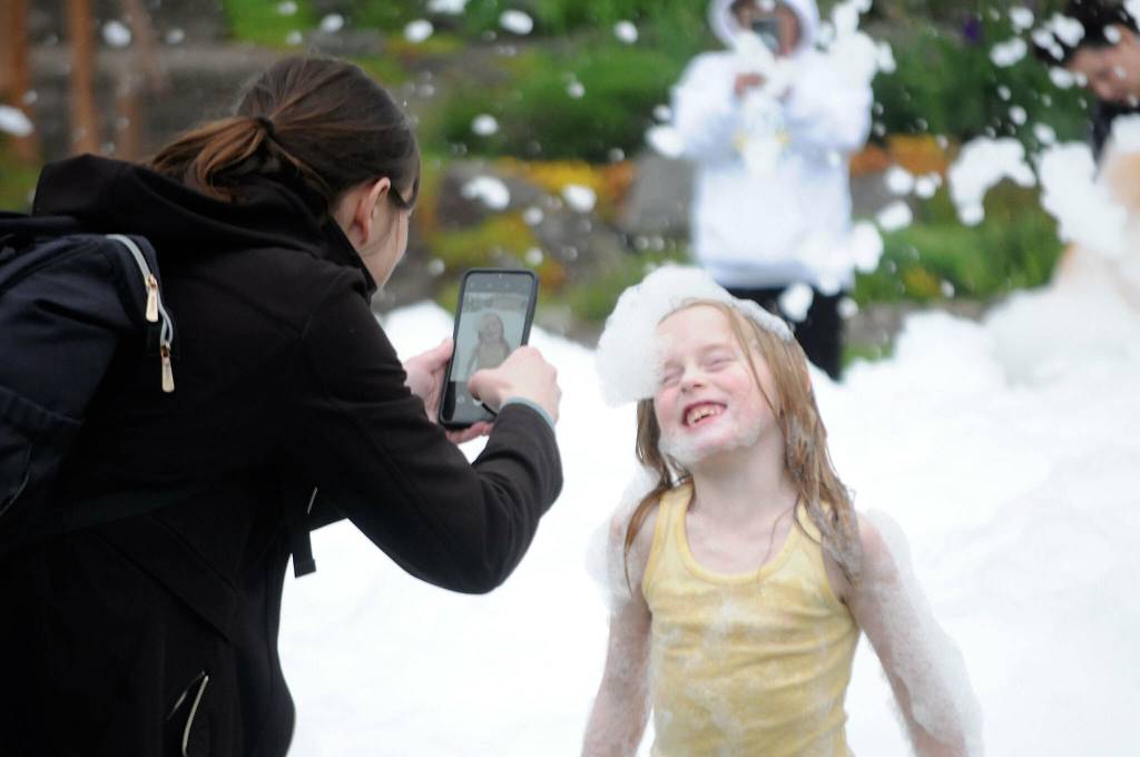 Sequim Gazette photo by Matthew Nash
Family Fun Day brings back Strait Up Foam Fun, pictured in 2023, from 
11 a.m.-5 p.m. Sunday, May 4 to Carrie Blake Community Park along with laser tag and many other games.