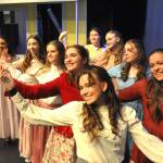 Sequim Gazette photo by Matthew Nash/ Sequim High School actresses practice the song Many a New Day in the upcoming operetta Oklahoma!