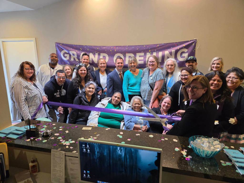 Photo courtesy of Sequim chamber | Ambassadors, board members and staff of the Sequim-Dungeness Valley Chamber of Commerce, as well as Clallam County Prosecutor Mark Nichols, were on hand recently to help those with WomenSpirit Coalition, a nonprofit civil legal services program serving Washington states indigenous community, celebrate their new office location in Suite B at 542 N. Fifth Ave. in Sequim.