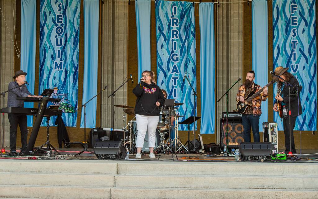 Sequim Gazette photo by Emily Matthiessen/ Black Diamond Junction played Sat. evening with Jason Taylor joining on bass for the evening.