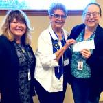 Photo courtesy of Sequim Soroptimists
Linda Klinefelter, center, president of Soroptimist International of Sequim, presents a check for $9,000 to Tracy Sheldon, left, development director for Peninsula Behavioral Health (PBH), and Patty Jordan, PBHs Child Family Services supervisor. The money will be used for child- and youth-friendly treatment rooms at PBHs Sequim location.