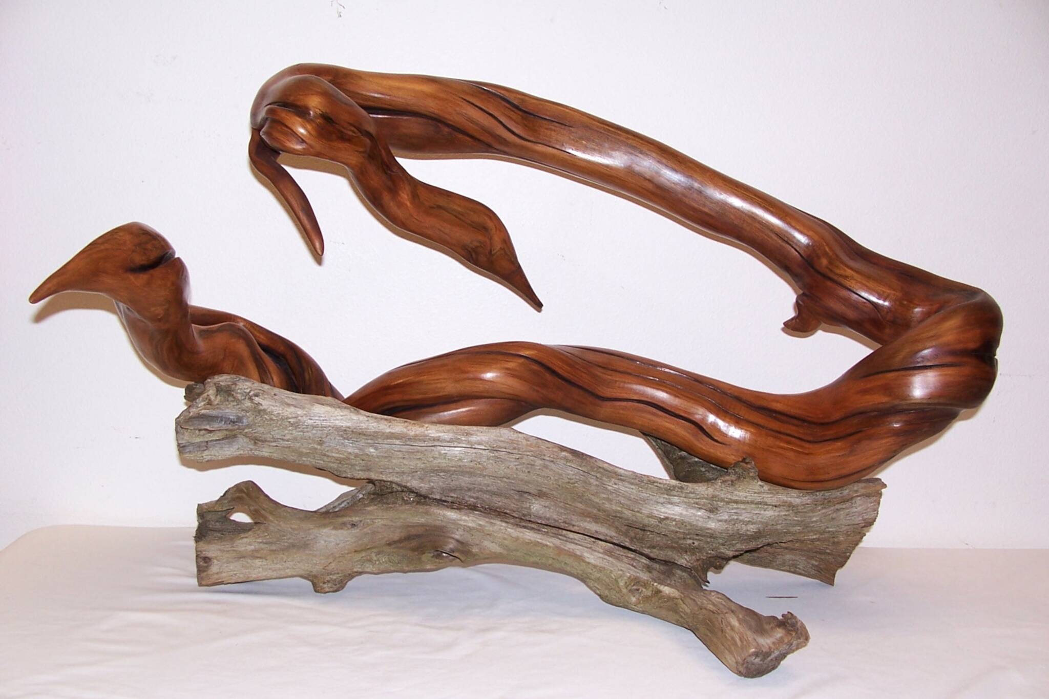 Photo courtesy Tuttie Peetz
Nesting Swan by Tuttie Peetz is one of 60-plus driftwood art pieces set to be on display at the Olympic Driftwood Sculptors annual show May 17-18 in the Dungeness River Nature Center.