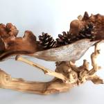 Photo courtesy Kathy Bachman
Kathy Bachmans Woodland Trough and 60-plus other driftwood art pieces will be on display May 17-18 at the Dungeness River Nature Center. The Olympic Driftwood Sculptors welcome those interested in the art to come to the show and/or its monthly meetings the first Wednesday of each month from 10 a.m.-1 p.m. in Trinity United Methodist Church.