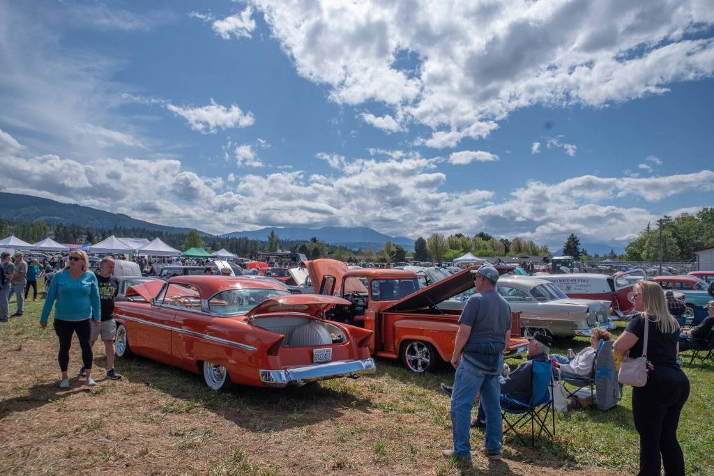 Sequim Gazette photo by Emily Matthiessen/ A large gathering of car aficionados came together for the Irrigation Festivals Car Show on Saturday.