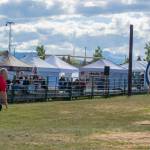Sequim Gazette photo by Emily Matthiessen/ Nate Hodges won the 140cc power saw competition with a time of 7.4 seconds and the axe throw at Saturdays Logging Show in Sequim. Hodges is no stranger to winning logging competitions.