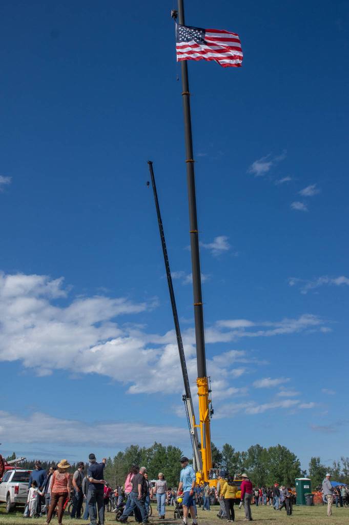 Sequim Gazette photo by Emily Matthiessen/ The Sequim Log Show by Carrie Blake Community Park was a popular destination over the weekend.