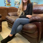 Sequim Gazette file photo by 
Matthew Nash
Pearle Peterson, pictured here inside the Sequim Boys & Girls Clubs Teen Room in 2023, recently released her first country single Another You! Shes been recording a full album in Nashville for a to be determined release date.