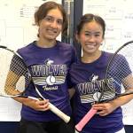 Photo courtesy Andrea Dietzman/ Amara Gonzalez and Tiffany Lam competed at the West Central District III tennis tournament last weekend with Lam making the second day of the tournament.