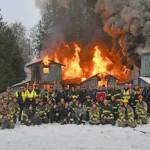 Photo courtesy of CCFD3/ Firefighters gather for a photo commemorating their Township Line training in November 2023. The donated residential structure allowed them to conduct drills in fire attack, search and rescue, and Rapid Intervention Team (RIT) operations.