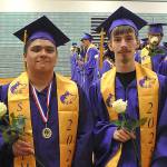 Sequim Gazette photos by Matthew Nash
Israel Torres and Dillan Reynolds eagerly await graduation on June 6. Im a little nervous, but feel great, Reynolds said.