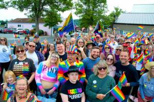 Photo by Leslie Van Damme/ A crowd turned out to celebrate Pride Month at last year's Sequim Pride event and a repeat is planned for this year. Sequim's 2025 Pride celebration will take place from 9 a.m. to 2 p.m. on Saturday, June 28, at the Sequim Farmers & Artisans Market, 152 W. Cedar St. A ceremony is scheduled for noon, followed by the Pride Parade at 1 p.m. Jaiden Dokken, Clallam County's first poet laureate, will be the grand marshal.
