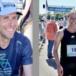 The North Olympic Discovery Marathons male winner, left, Jeff Greene of Leesburg, Va., and the female winner, Lauren Larson of Port Angeles/Boise State.