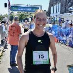 Photo by Dave Logan/ Lauren Larson of Port Angeles, now a runner for Boise State, won her first marathon Sunday at the North Olympic Discovery Marathon. Larson has won numerous 5K and 10K races at the NODM and other Run the Peninsula races. Her time was good for fourth overall.
